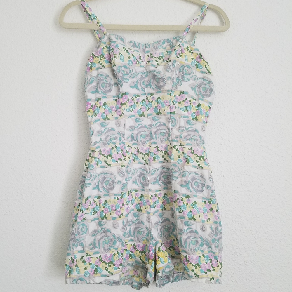 1940s - 1950s Floral Playsuit - image 1